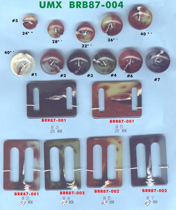 polyester button+adjuster matching set 1