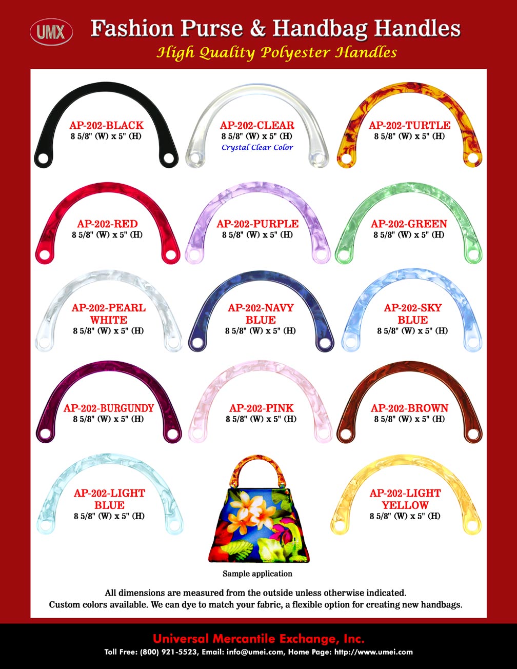 Multi-Color Plastic Handles: Wholesale Plastic Handles, Wholesale Plastic Purse Handles