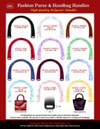 Plastic Handles: One Straight Purse Strap Hole Plastic Handles.