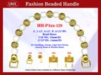 Designer Handbag Handles HH-P4xx-129 For Beaded Designer Handbags