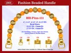 Designer Handbag Handle HH-P4xx-131 For Beaded Designer Handbags