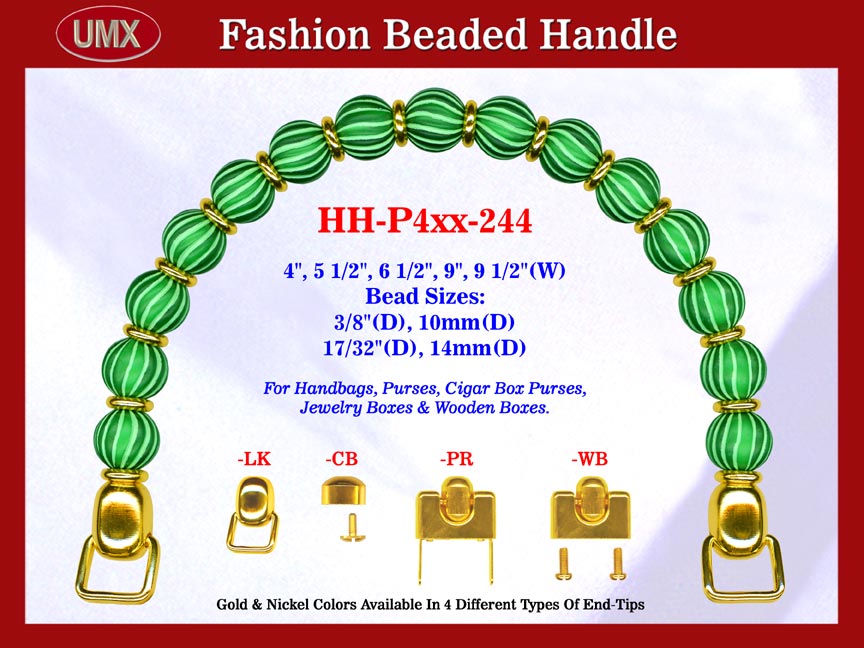 Beaded Handbag Handle: HH-P4xx-244 Purse Hardware For Designer Purses