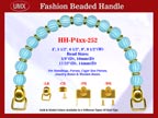 Designer Handbag Handle HH-P4xx-252 For Beaded Evening Handbag