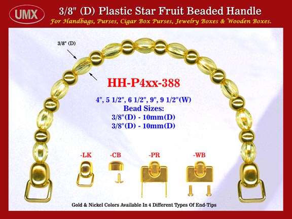 Make Wood Cigar Box Purse Handle: Make Wood Cigar Purse Star Fruit Beads Purse Handle: Make Wood Box Purse Handles - HH-Pxx-388