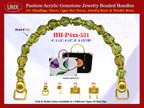 Tourmaline Gemstone Beads, Acrylic Tourmaline Beads For Women's Unique Handbag Handle: HH-Pxx-531