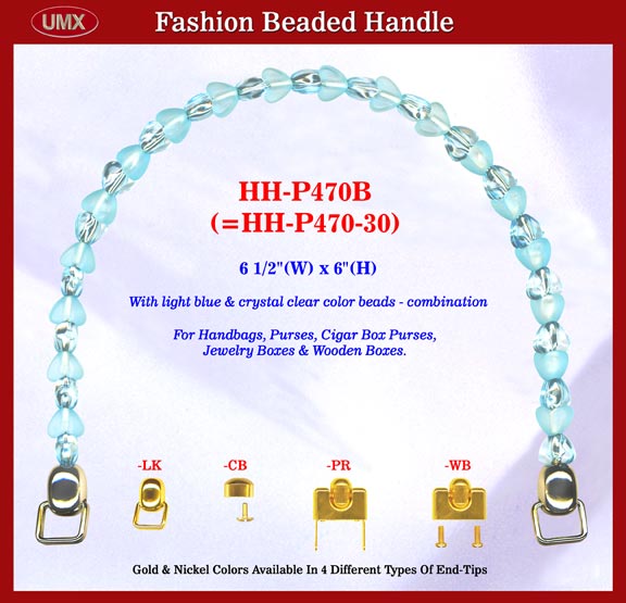 Beaded handbag handle hh-p470b