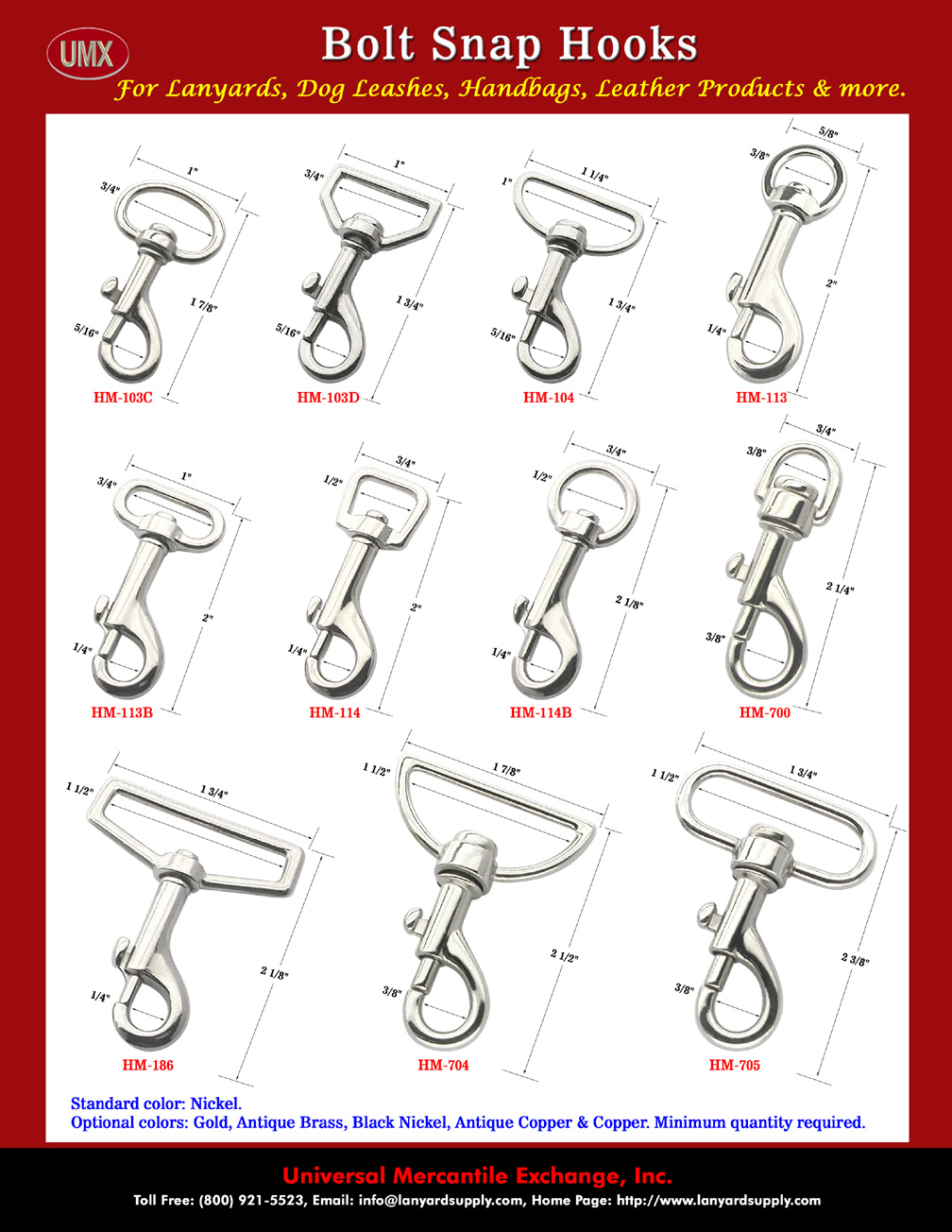 Medium Size Swivel Eye Bolt Snaps - with Round Bar and Push Knob - Schematic Drawing