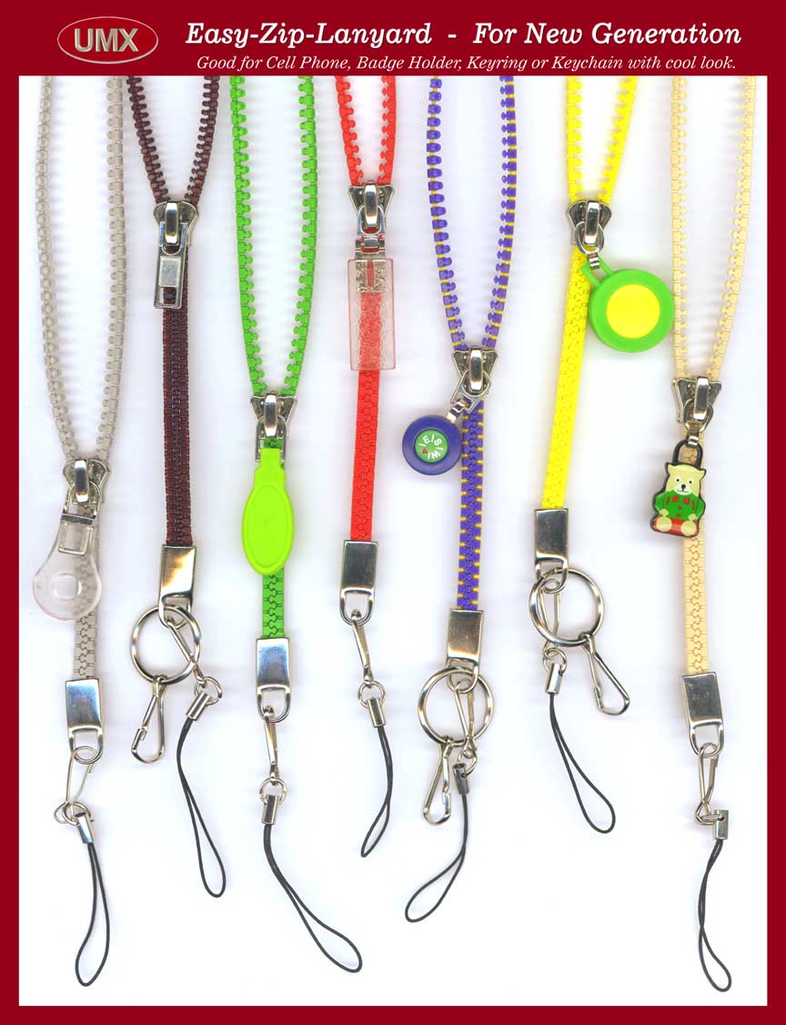 Lanyard: Adjustable Easy-Zip-Lanyard For Cell Phone