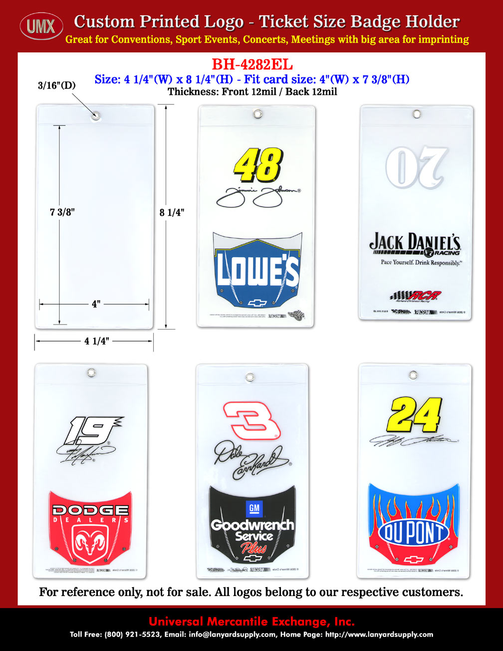 Custom Car Racing Ticket Holder With Enhanced Eyelet For Car Racing Tickets.