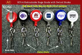 Sample 1 - RT-04 Logo Printed Retractable Swivel Hooks.