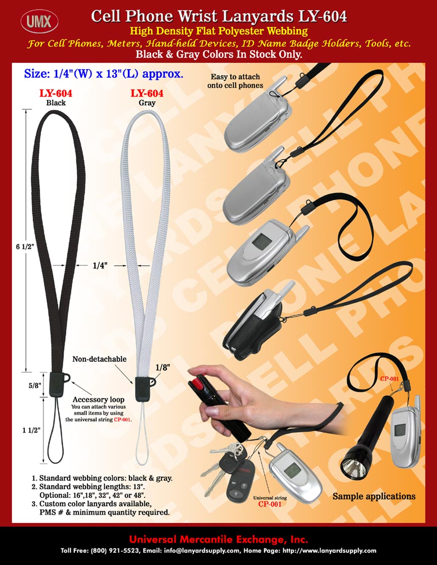 Detachable Lanyards: For Cell Phone, Camera, Camcorder, Electronic Device, Tool, Computer Accessory or ID Holder Lanyard System