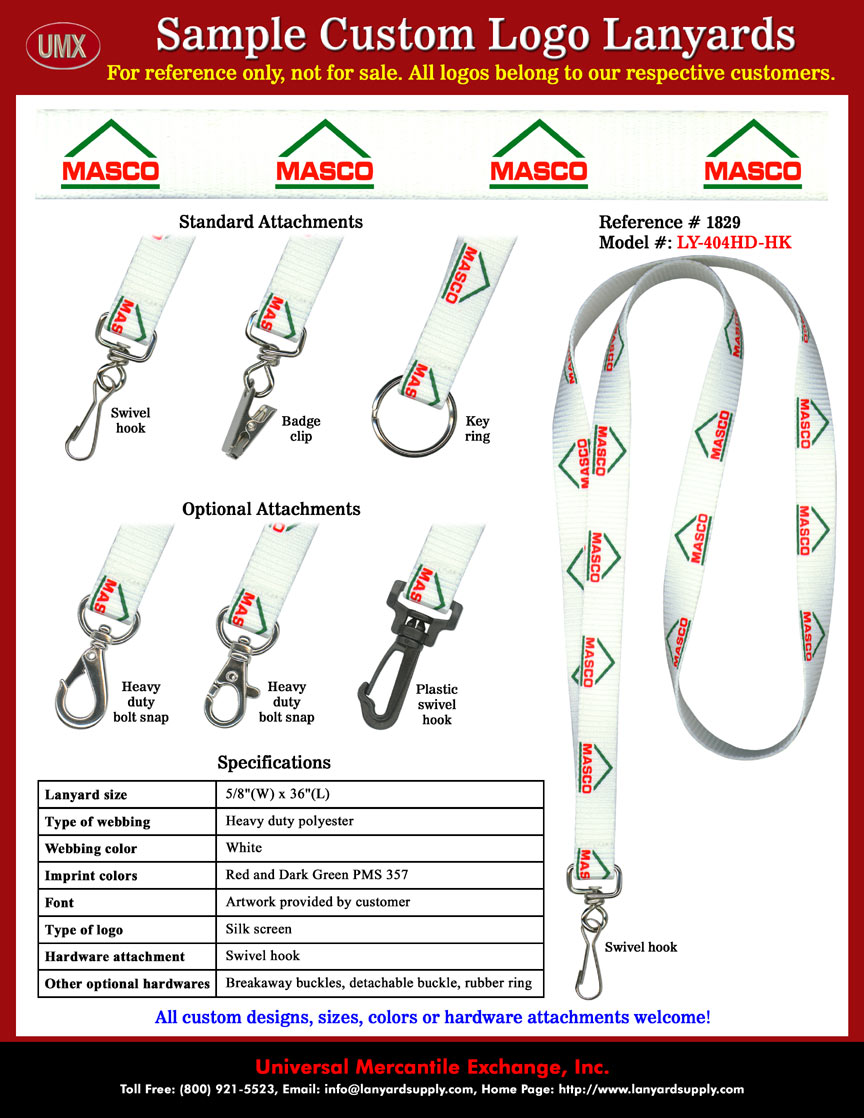 5/8" Custom Printed: Ferodo Racing Brakes - Motorcycle Stuff Corporate Lanyards.