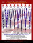 Heavy Duty Patriotic Lanyards with Option of Safety Breakaway buckles, or Velcro Breakaway Connectors.