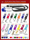 The 3/4" wide by 36" long heavy duty plain snap closure lanyards come with 13 colors available.