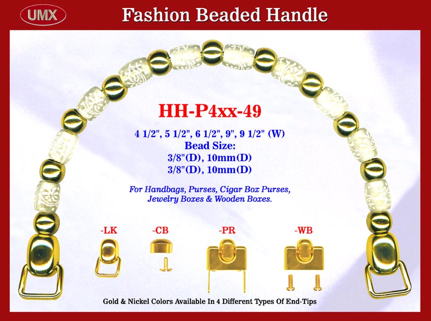 Gold Color Model: HH-P4xx-49 Stylish Purse Handle For Handcrafted Cigar Box Purse, Cigarbox and
Jewelry Box Handbag