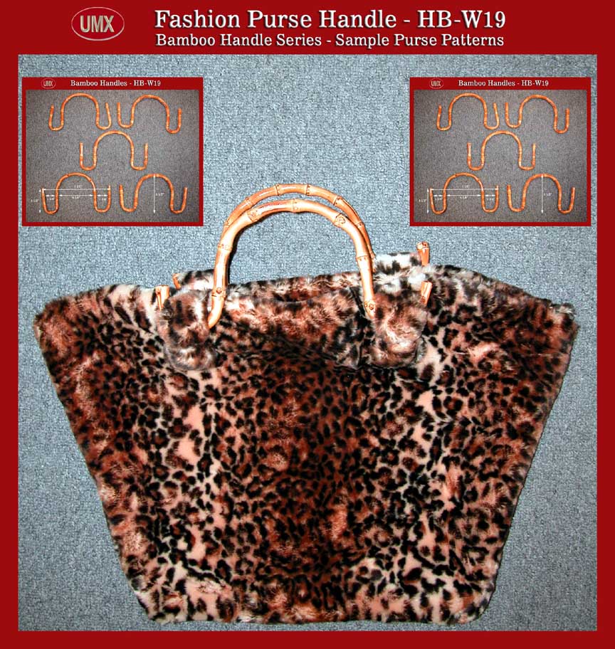 Fashion Designer Purse and Handbag Pattern - HB-W19 Bamboo Handles