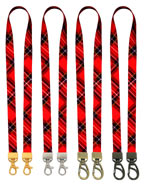 Red Plaid Print Purse Straps and Printed Red Plaid Handbag Straps