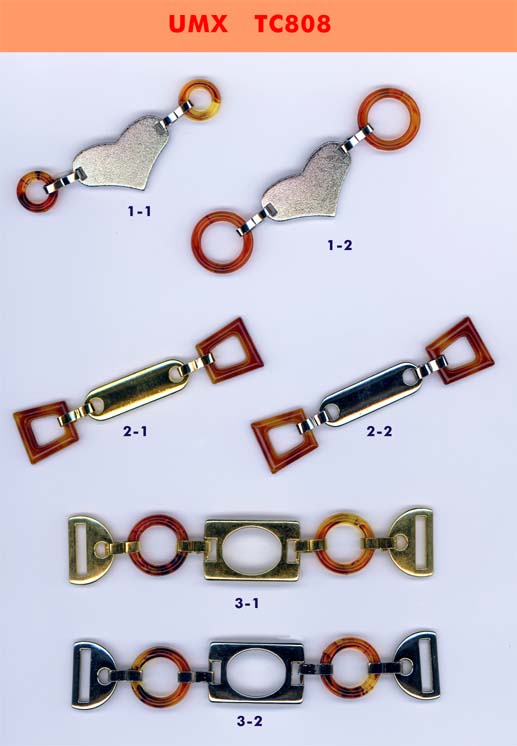 Fasteners: Fashion Chains, Fashion Lace, Fashion Buckles, Fashion Trims, Fashion Novelties Series TC808