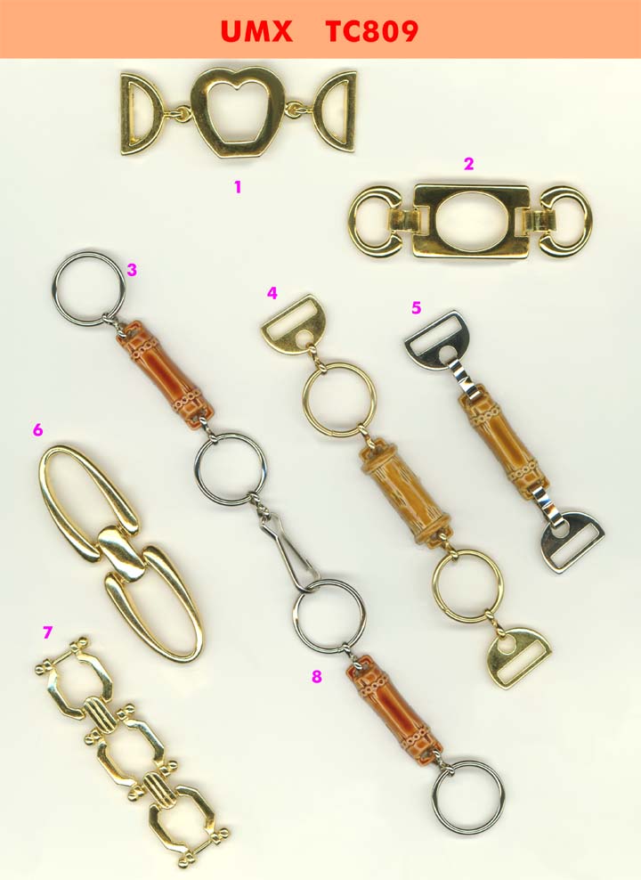 large picture of fashion trims tc809: Fasteners used as fashion chains, fashion lace, fashion buckles, fashion trims , fashion ornaments series TC809-10
